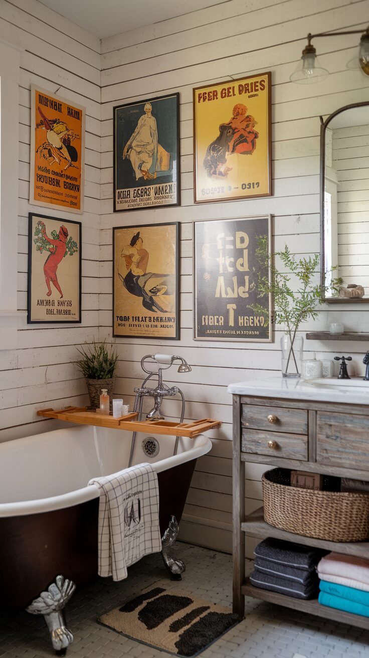 13 Stunning Bathroom Wall Art Ideas to Refresh Your Space - Appliance Realm
