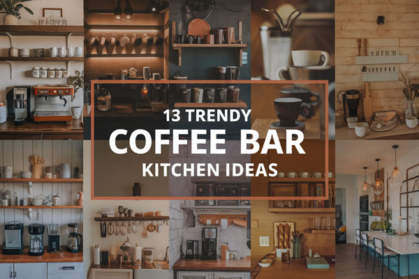 13 Coffee Bar Ideas for Your Kitchen Counter Setup