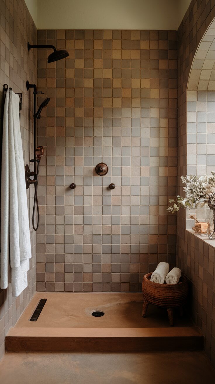10 Rustic Walk-In Shower Ideas for a Warm Inviting Bath - Appliance Realm
