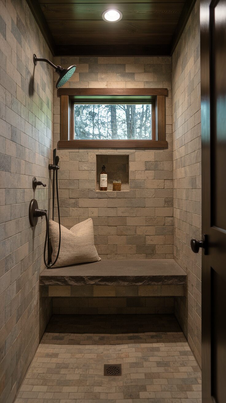 10 Rustic Walk-In Shower Ideas for a Warm Inviting Bath - Appliance Realm