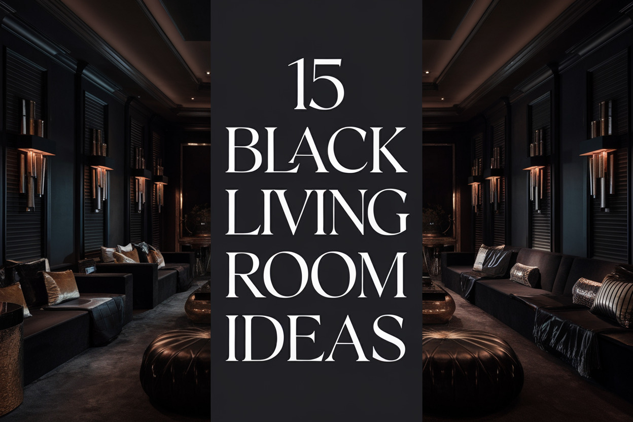 15 Elegant Black Living Room Ideas for Bold Interiors - Appliance Realm