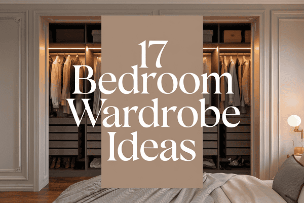 Modern bedroom wardrobe with organized storage and lighting for maximizing space.
