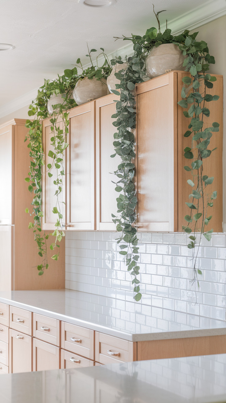 10 Above Kitchen Cabinet Decor Ideas for Empty Spaces - Appliance Realm