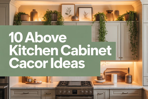 10 Above Kitchen Cabinet Decor Ideas for Empty Spaces