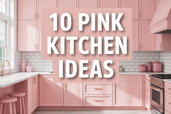 Bright pink kitchen with modern appliances and decor, perfect for a playful and stylish cooking area.