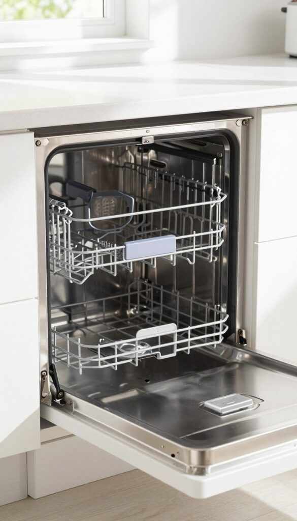 Dishwasher door left open after cycle to air out and prevent mold