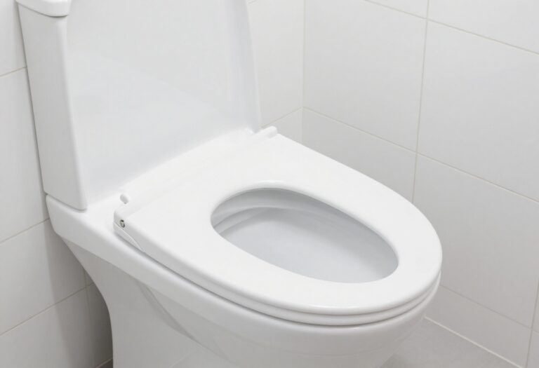 Clean toilet tank interior with fresh water and no grime