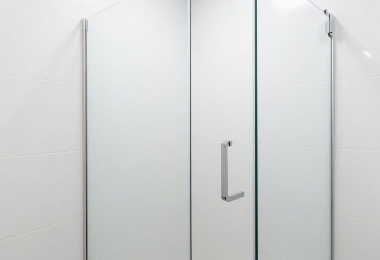 Clean shower tiles with no grime or soap scum