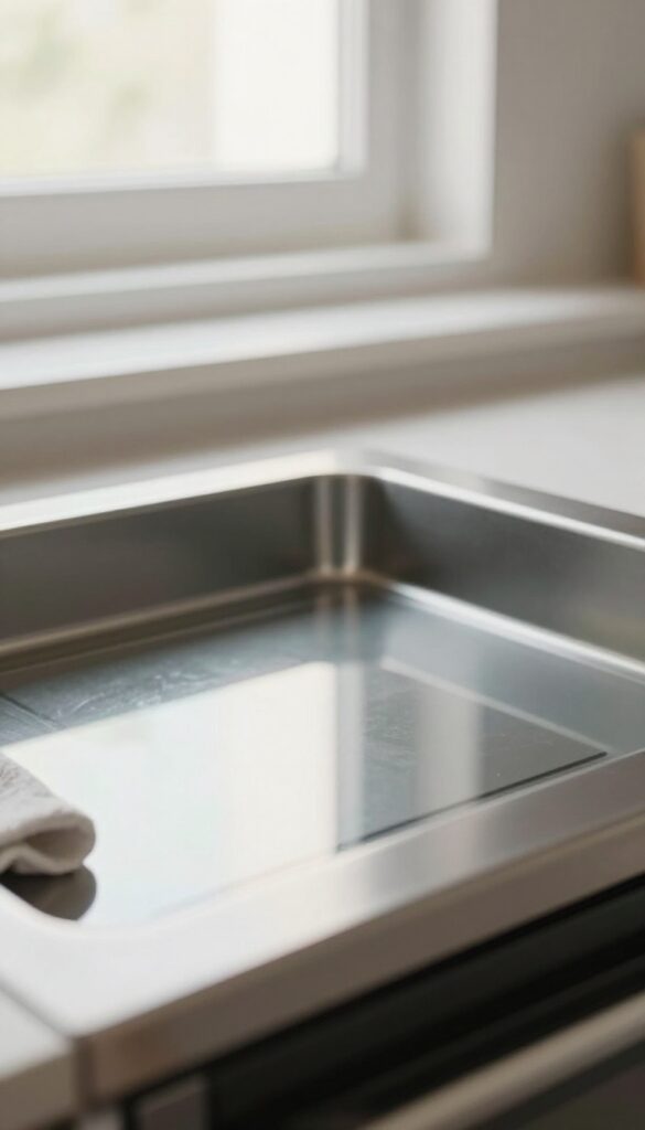 Clean oven interior with microfiber cloth after weekly wipe