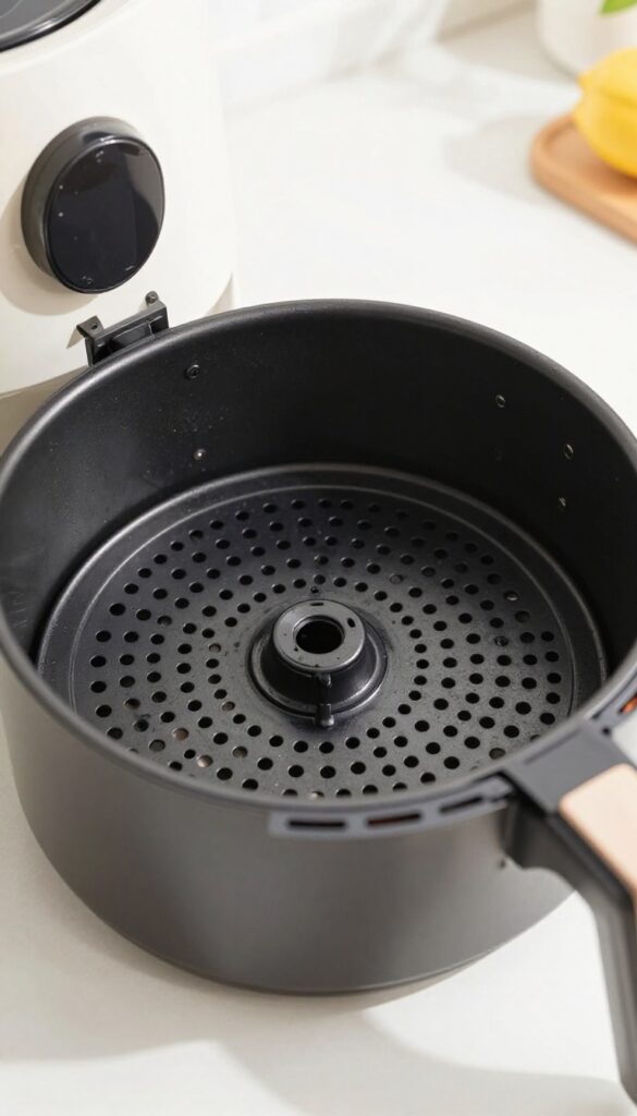 Silicone liner inside air fryer basket