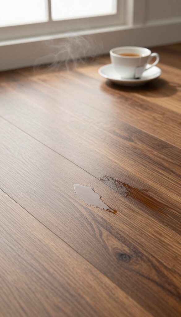 Cleaning wood floors with black tea for natural shine