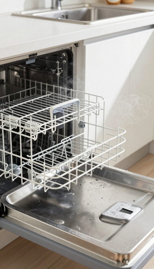 Dishwasher with heavy-duty cycle cleaning stove grates