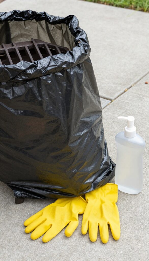 Ammonia bag method for cleaning stove grates