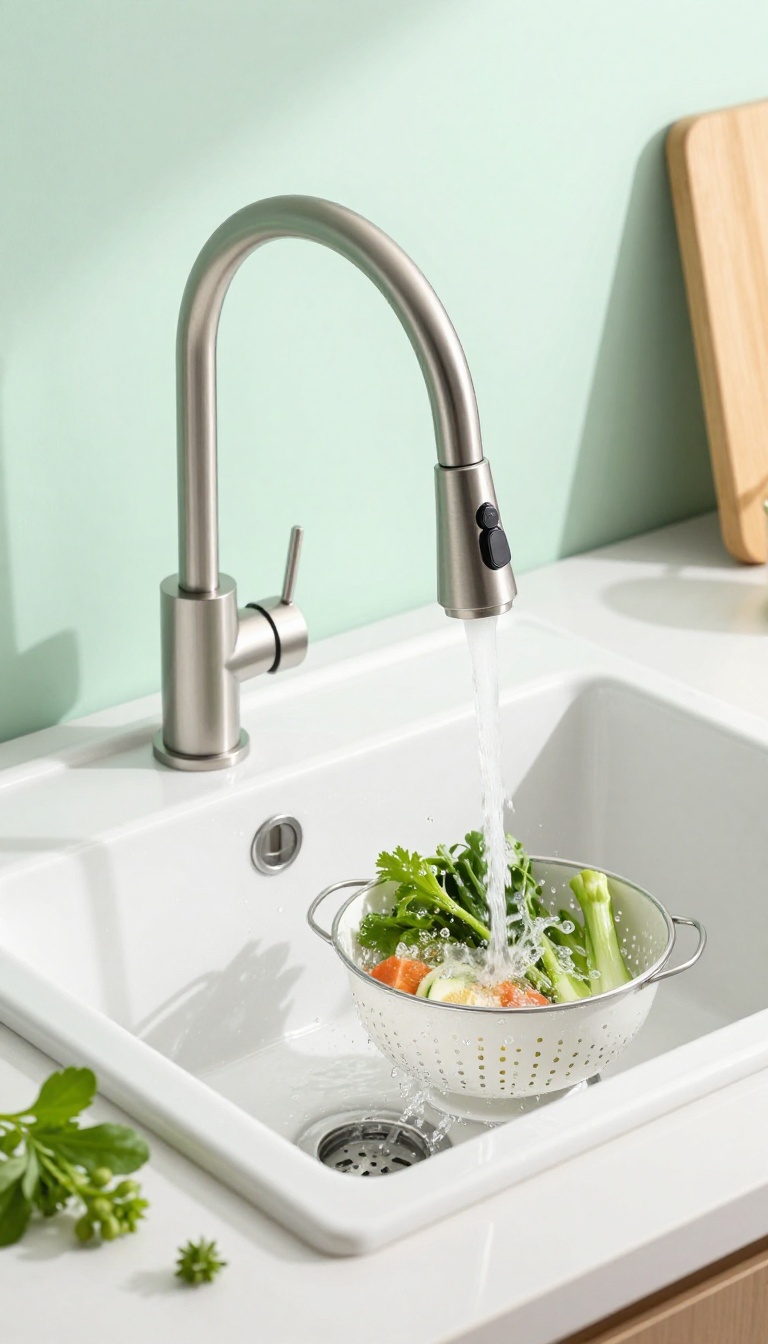 1. Pull-Down Sprayer Faucets for Easy Rinsing