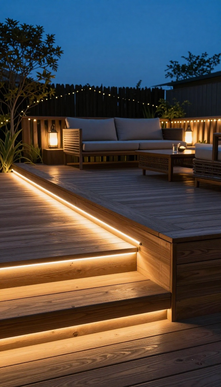 6. Under-Rail Lighting for a Modern Edge