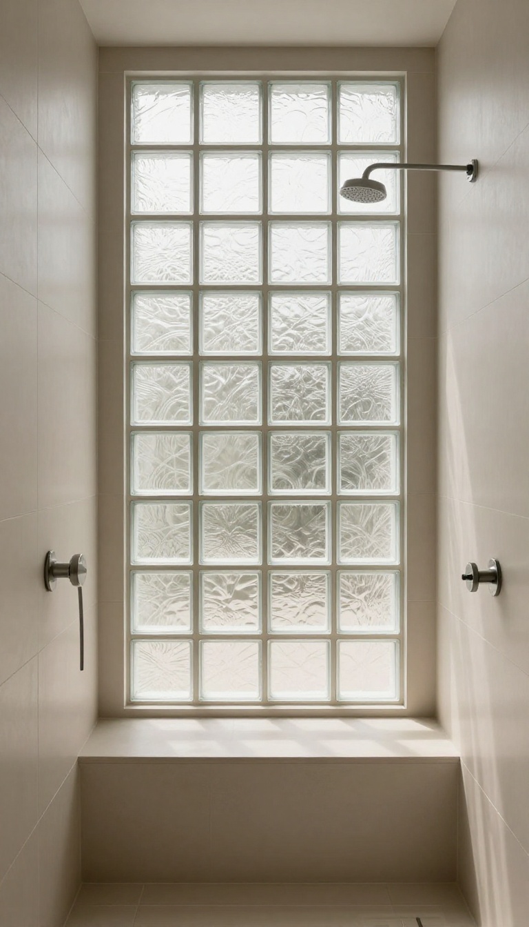 10. Glass Block Window for Privacy and Light