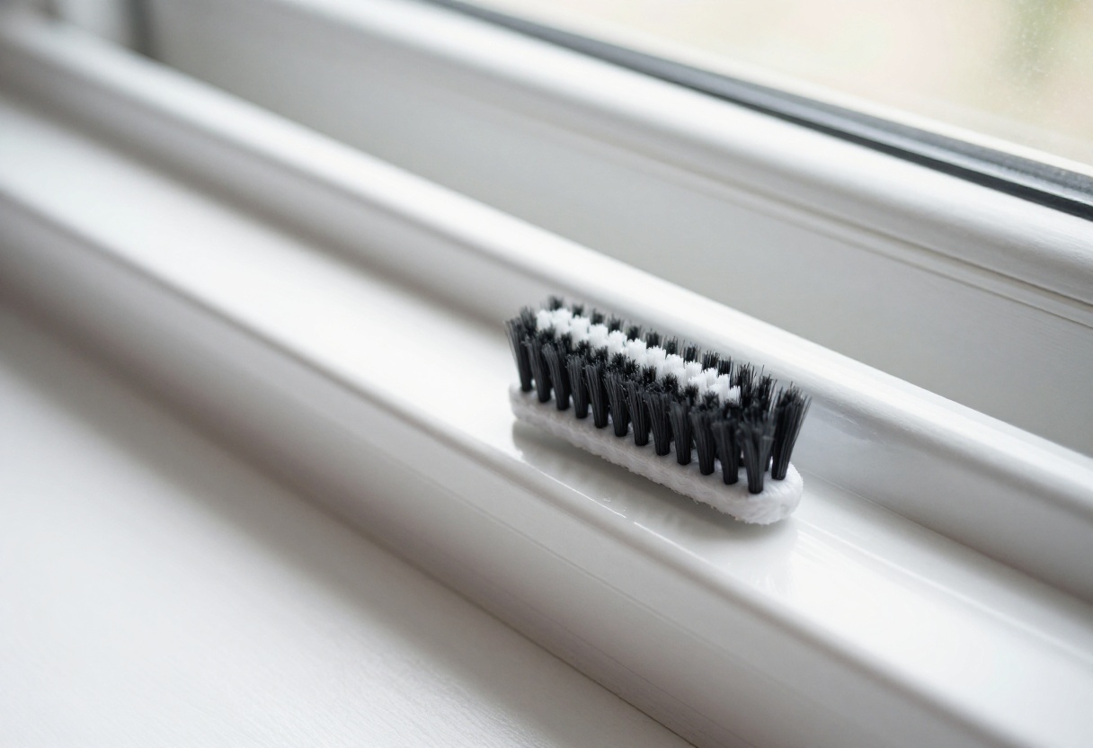 Clean window track with cleaning tools