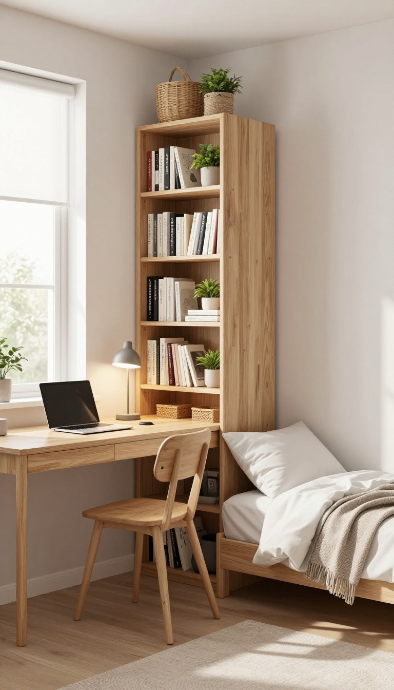 7. Bookshelf as a Room Divider
