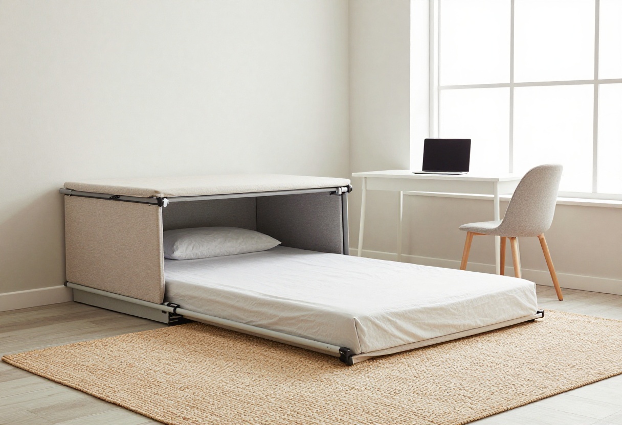 Small office and guest room combo with a murphy bed and desk