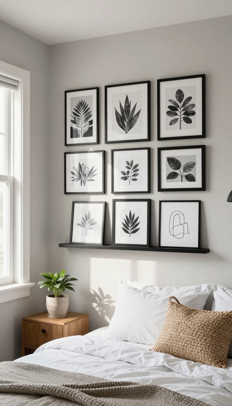 8. Create a Gallery Wall with Budget Art